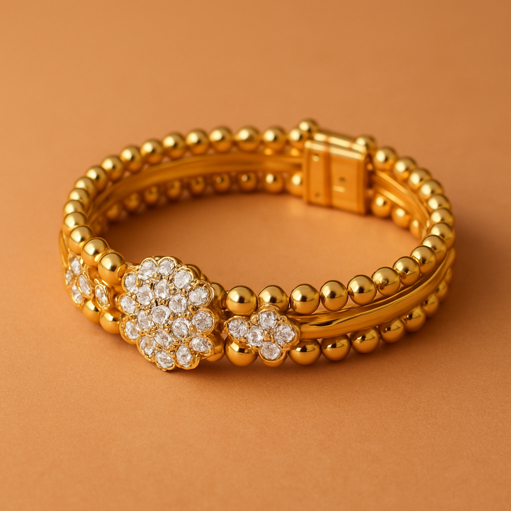 Luxuriöses Armband mit farbigen Steinen